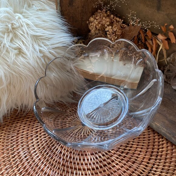Vintage 9" Salad Bowl Old Williamsburg Clear by Imperial Glass Ohio - Picture 1 of 6
